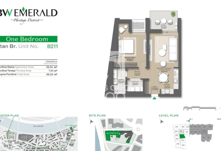 Prodaja, dvosoban stan, 67m², Savski Venac, Beograd