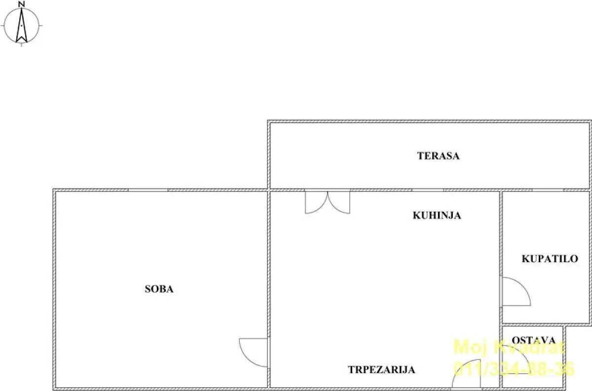 Sale, one bedroom apartment, 47m², Novi Beograd Sve Podlokacije, Beograd