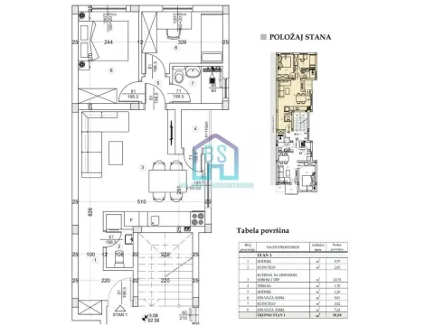 Prodaja, dvosoban stan, 54m², Adice, Novi Sad Sve Podlokacije - image 1
