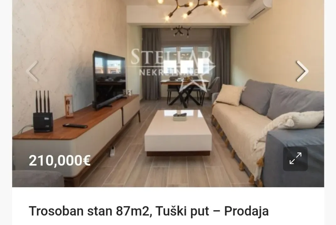 Sale, three bedroom apartment, 87m², Tuški Put, Podgorica