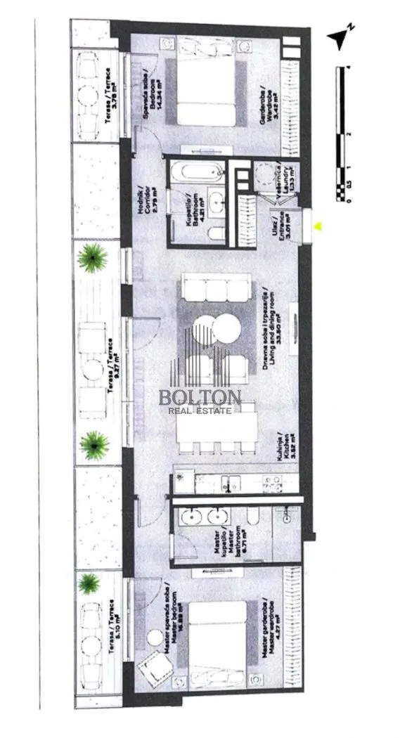Prodaja, trosoban stan, 112m², Savski Venac, Beograd
