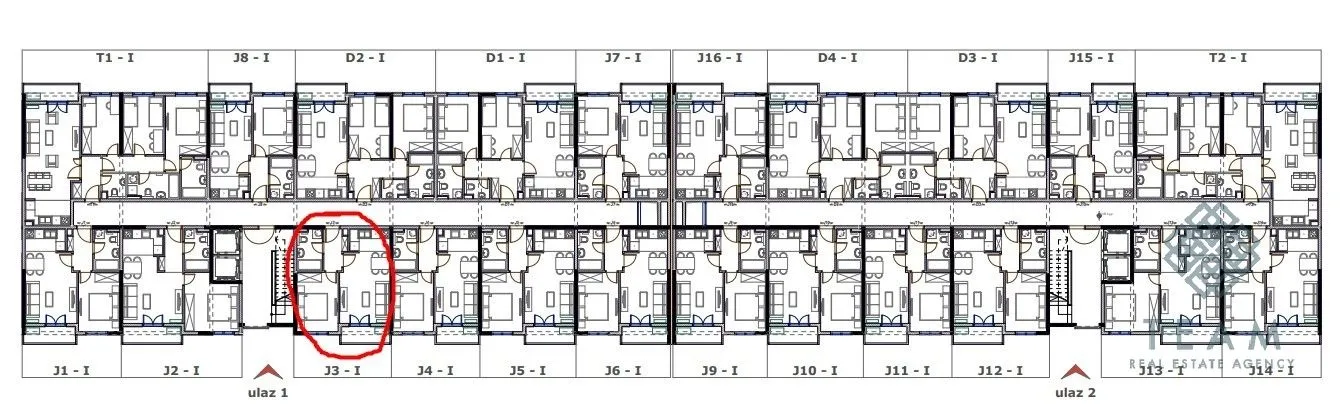 Prodaja, jednosoban stan, 41m², Stari Aerodrom, Podgorica