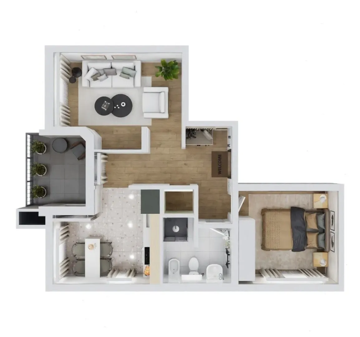 Sale, one bedroom apartment, 53m², Ulcinj, Crna Gora
