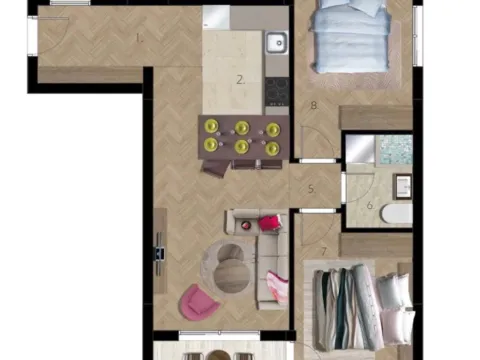 Prodaja, dvosoban stan, 64m², Pinješ, Ulcinj - image 4