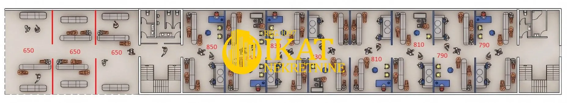 Rent, office space, 72m², Palilula Sve Podlokacije, Beograd