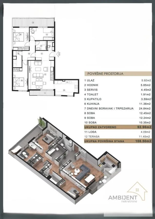 Prodaja, četvorosoban stan, 108m², Vračar Sve Podlokacije, Beograd