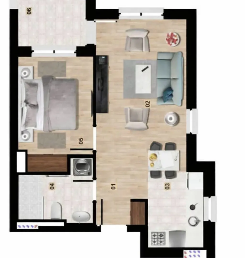Sale, one bedroom apartment, 44m², Centar, Kolašin