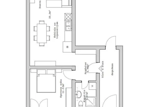 Sale, one bedroom apartment, 51m², Rozino, Budva - image 9