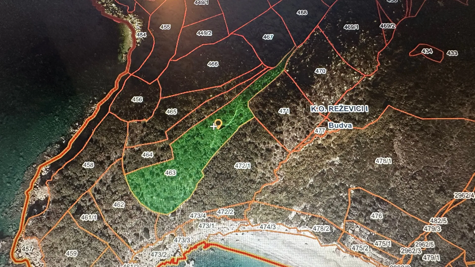 Prodaja, plac, 4842m², Drobni pijesak, Budva