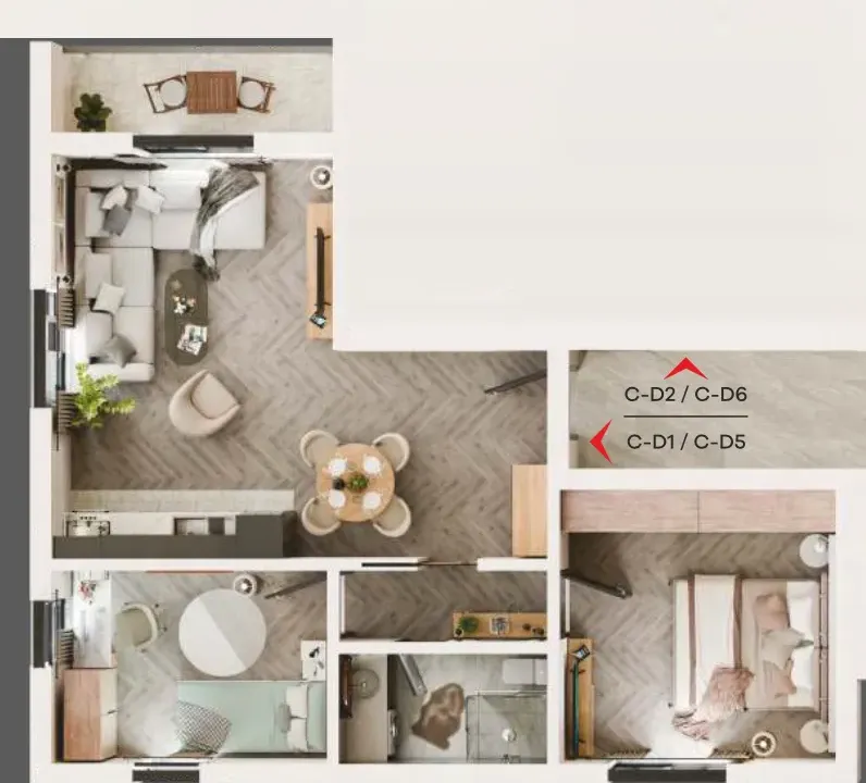 Sale, one bedroom apartment, 66m², Radanovići, Kotor